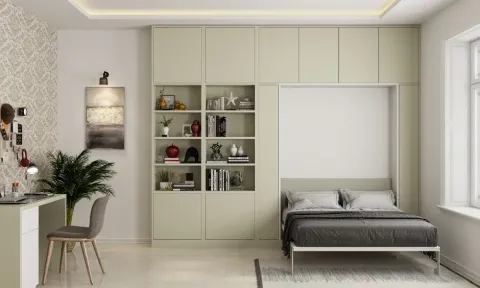 Space Saving After: Murphy Wall Bed